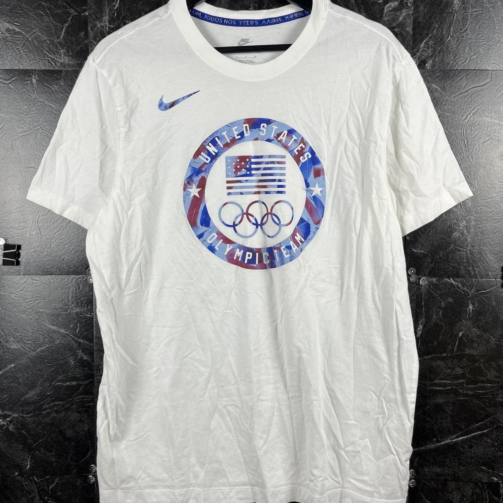 Nike Men's White Olympic Shirt Large